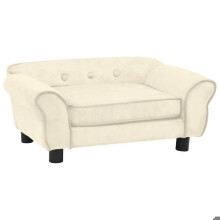 Canapé para cão 72 cm peluche creme 02_0000137