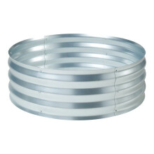Jardinière surélevée - HELLOSHOP26 - Acier galvanisé - 92 x 31 cm - Argent - Drainage efficace