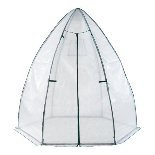 Serre de jardin - HELLOSHOP26 - 200 x 240 cm - Dôme - Blanc/Vert - Accès facile