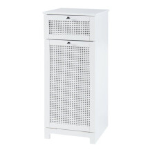 Móvel para roupa - HELLOSHOP26 - 90 x 38 x 40 cm - MDF - PVC efeito rattan - Branco