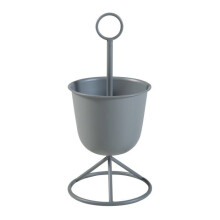 Porte-plantes - HELLOSHOP26 - 48 x 23 cm - Cache-pot gris - Métal - Design intemporel