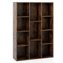Biblioteca - HELLOSHOP26 - 11 cubos - Madeira de engenharia - 74 x 24 x 106 cm - Segurança antitombo