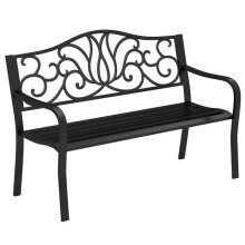 Banco de jardim - HELLOSHOP26 - 127 x 61 x 89 cm - Confortável - Ergonômico - 2-3 pessoas
