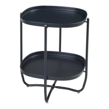 Couchtisch - HELLOSHOP26 - Beistelltisch - Lackierter Stahl - 58 x 46 x 46 cm - Schwarz