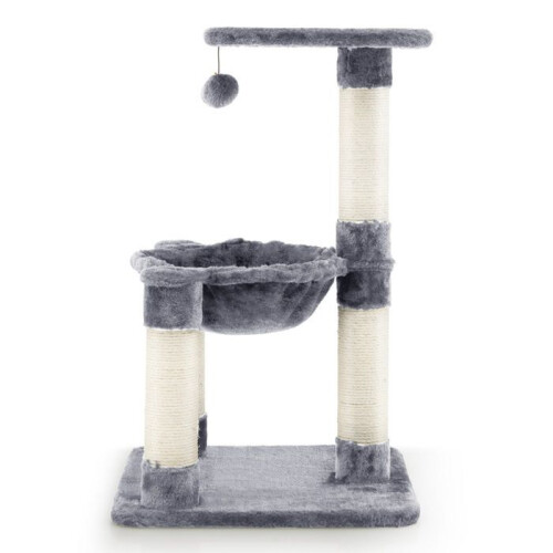 Katzenbaum - HELLOSHOP26 - Multifunktional - 40x40x64 cm - Grau - Modernes Design