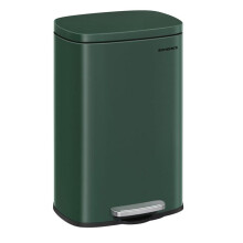 Poubelle de cuisine 50 litres à pédale avec seau intérieur en plastique couvercle fermeture douce
