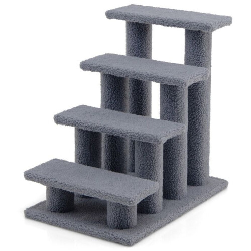 Kratzbaum - HELLOSHOP26 - 60,5 x 40 x 60 cm - Grau - Kaschmir - Multifunktional