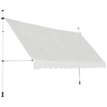 Toldo retrátil - HELLOSHOP26 - 200 x 300 cm - Alumínio - Tecido oxford - Bege