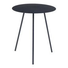 Mesa de apoio - HELLOSHOP26 - Redonda - Metal - Preto - 45 x 40 cm
