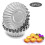 Reusable Baking Cups for Egg Tarts, Durable Fluted Design Aluminum Mold with Easy to Clean Surface and Stackable Structure, Non Stick Coating Silicone 4