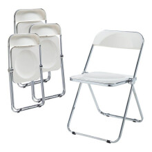 Chaises de camping - HELLOSHOP26 - Lot de 4 - Blanc - Acier - 74 x 46 x 47 cm
