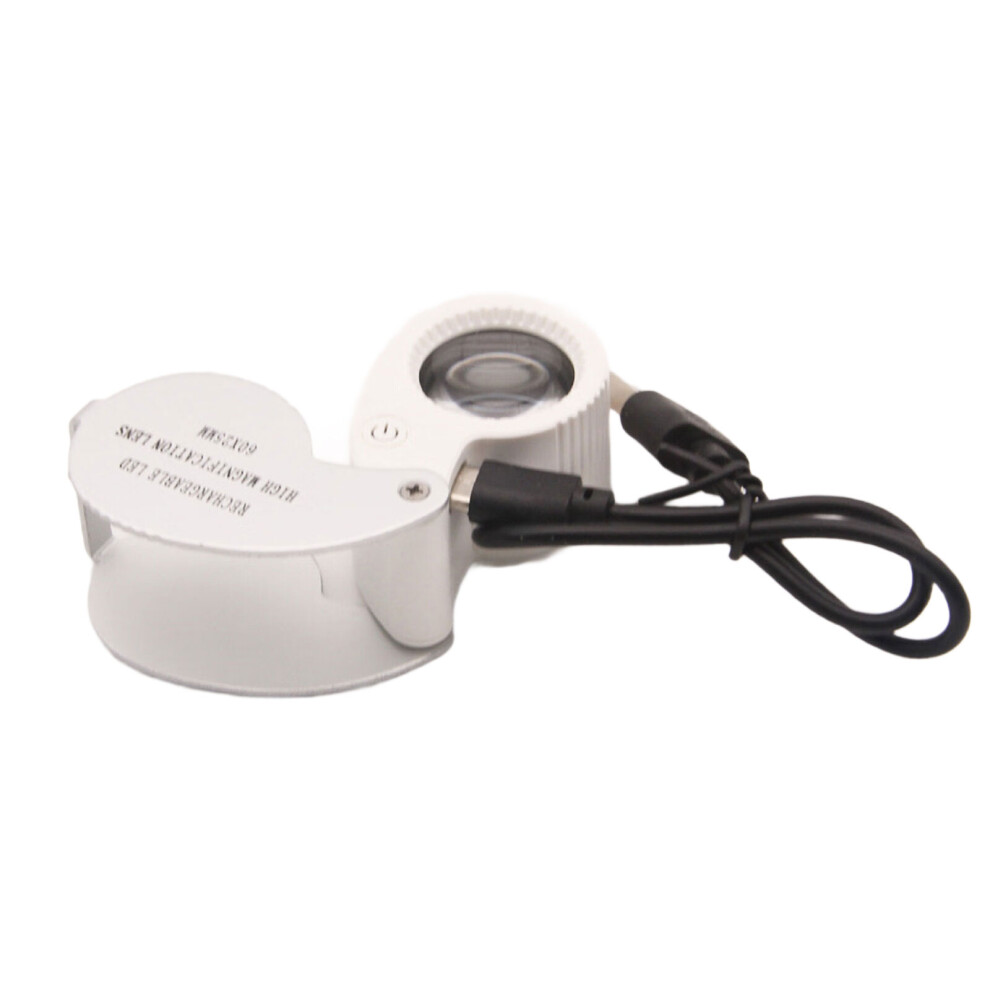 Eye Loupe 40X/60X Magnifying Glass For-60X With Purple Ligh 7696000983158