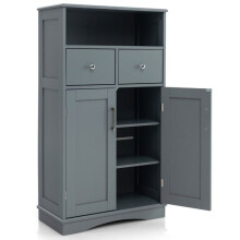 Armadio autoportante - HELLOSHOP26 - 60x30x108 cm - MDF - 2 cassetti - Mensole regolabili