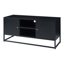 Móvel para TV - HELLOSHOP26 - 120x40x55 cm - Aço Preto - Armazenamento Prático - Design Moderno