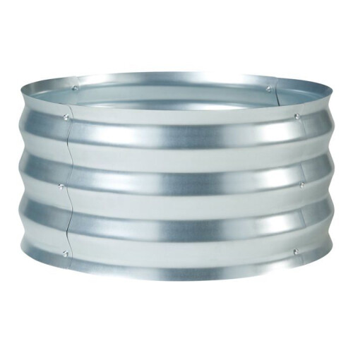 Jardineira elevada - HELLOSHOP26 - Andrano - Aço galvanizado - 61 x 31 cm - Prata 1