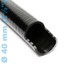 Bassinpijp 25 m PVC diameter 38 mm 550g/m pomp vijver zwart water 16_0001614