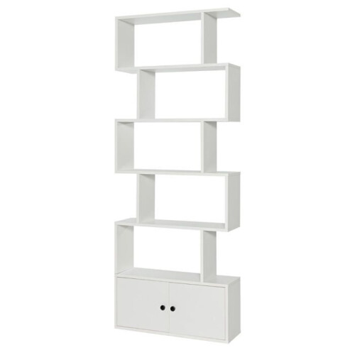 Mobile biblioteca - HELLOSHOP26 - S - 5 ripiani - Armadio chiuso - Bianco