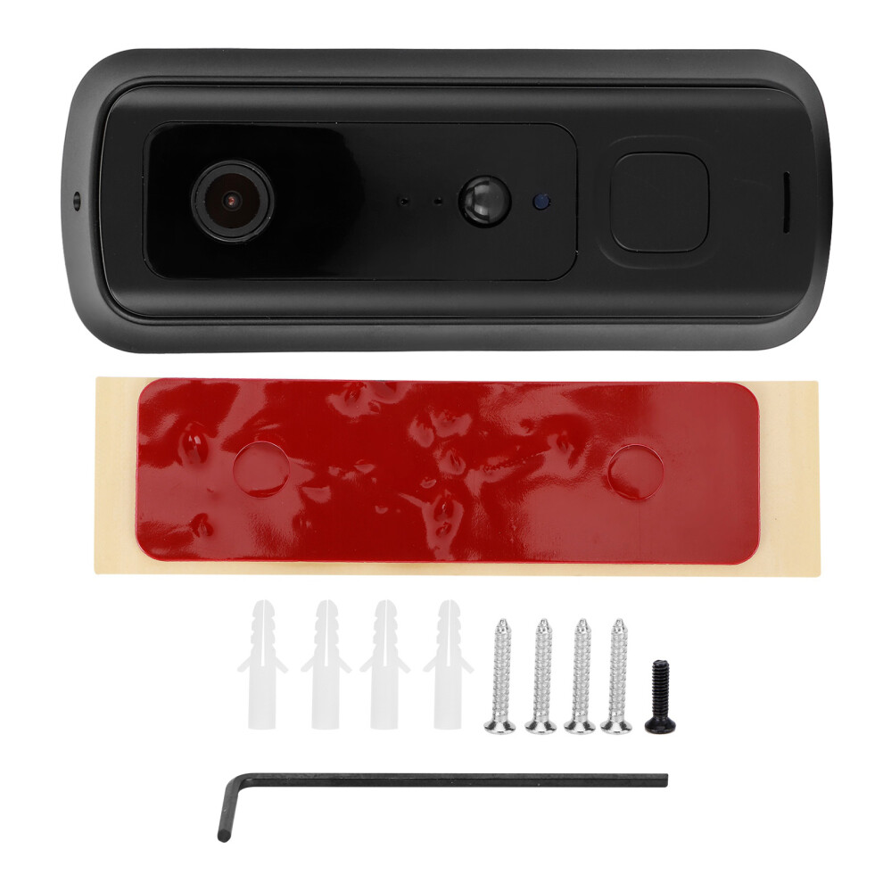 Smart Doorbell Camera, Hd Video Ir Night Vision Voice Converter Two Way Talk Pir Motion Detection Wi Fi Connection Remote Monitoring Weather Resistant 9436597760385