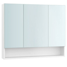Badkamerkast - HELLOSHOP26 - Spiegel - 3 deuren - Wit - 16,5x90x75 cm