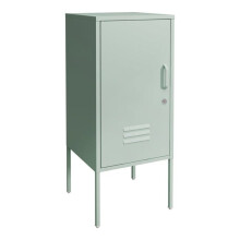 Mesa de cabeceira - HELLOSHOP26 - Aço - Verde menta - 82x35x35 cm - Porta com chave