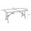 Table pliante - HELLOSHOP26 - Rectangulaire 180x75 cm - Noir - Résistante aux intempéries - Portable 2