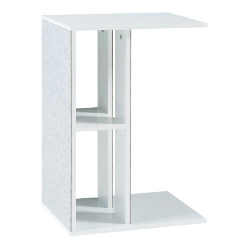 Table d'appoint - HELLOSHOP26 - Griffoir pour chat - 58 x 40 x 30 cm - Blanc - MDF et feutre