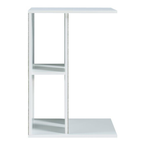Table d'appoint - HELLOSHOP26 - Griffoir pour chat - 58 x 40 x 30 cm - Blanc - MDF et feutre 1