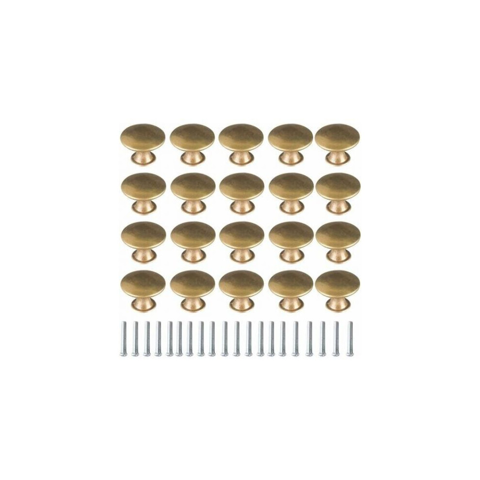 Antique Brass Finish Cabinet Knob, Convenient Furniture Hardware, Yellow Bronze Mushroom Grip For Drawers, Wardrobes 9436597641356