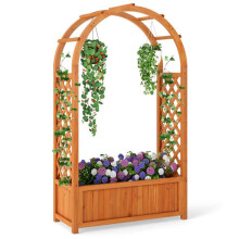 Bac de jardin surélevé - HELLOSHOP26 - 83 x 36 x 146 cm - Bois de sapin - Treillis amovible - 40 kg