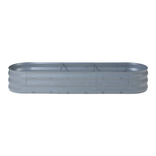 Jardinera elevada - HELLOSHOP26 - Acero galvanizado - 171 x 50 x 25 cm - Antracita - Rectangular 1