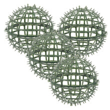 4 pieces flower arrangement topiary ball frame fake topiary artificial topiary ball cage topiary frame grass frame for grass balls plastic green
