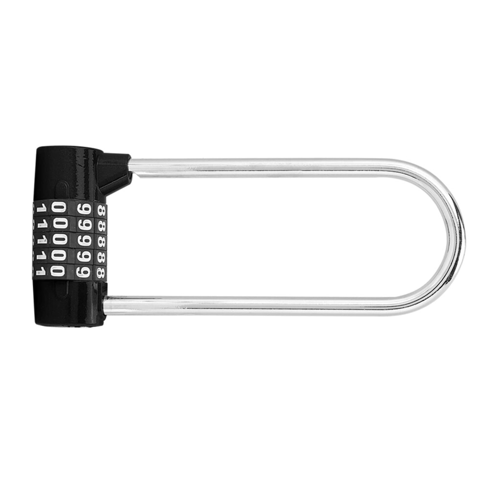 5Dial Combination Padlock Zinc Alloy Ushape Lock For Cabinet 10K+ Code Combinations Security Easy Install Black 9001264183349