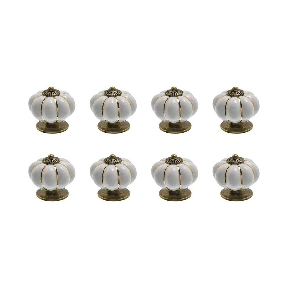 High Quality Ceramic Knobs With Lovely Pumpkin Shape, Vintage Sleek Design For Beautiful Appearance, Easy Installation Ensures Wide Application On Fur 9436597761405