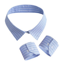 1 Set Removable Cuffs for Men and Women Striped Design Breathable for Formal Occasions