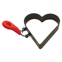 Efficient Moulds Nonstick Heart Eggs Rings Molds with-Red