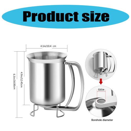 Stainless Steel 680ML Batter Funnel Suitable for Baking Cupcakes 2