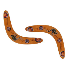 2Pcs Returning Wooden Boomerang For Outdoor Flying, Set Of 2, Grade Wood, Safe Outdoor Activity Games