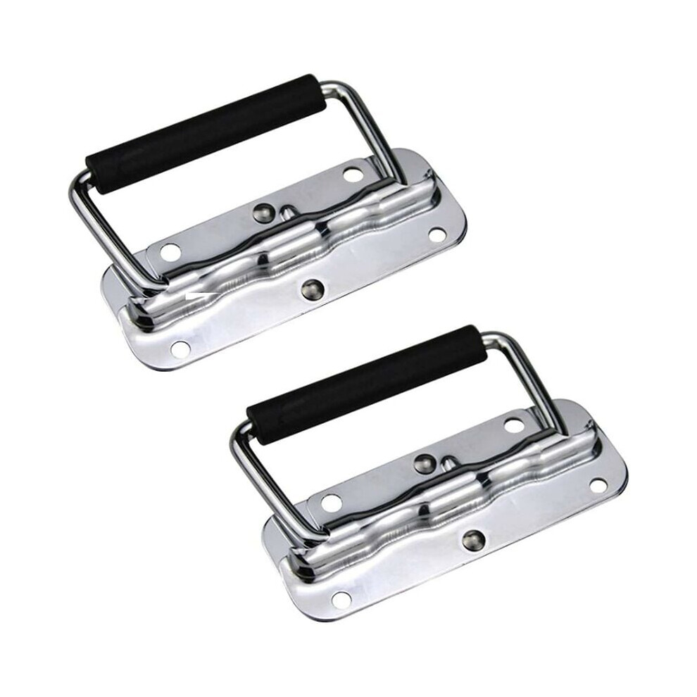 Spring Loaded Recessed Handle, Heavy Duty Recessed Handles For Toolbox And Barn Door, Stainless Steel Construction With Black Pvc Grip, Easy Installat 9060116399550