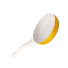Durable Frying Pan Safe Frying Pans For Various Stove-Yellow