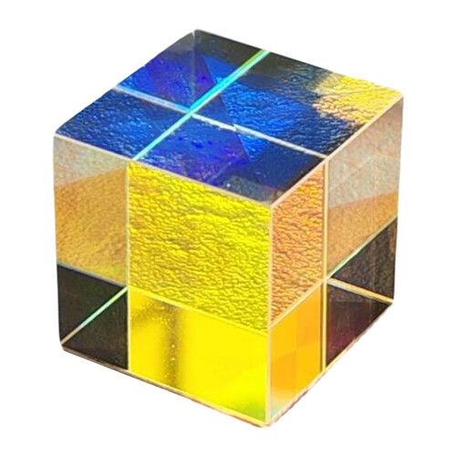 small  Glass X Cubes Prism Decorative for-Sixsided bright 25X
