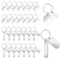 30 pieces engravable metal keychain blanks for engraving stainless steel keycha