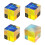 Multicolor Glass Cubes Prism Desk-Six sided bright 23X 2