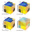 Multicolor Glass Cubes Prism Desk-Six sided bright 23X 3