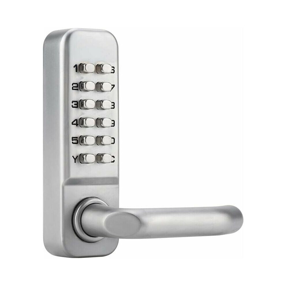 Mechanical Door Lock, Keyless Entry With Universal Lever Fit For Versatile Use, Zinc Alloy Material Ensures Durability, Adjustable Password Length Fro 9436597705102