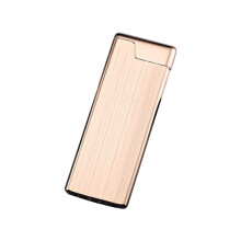 Retro Windproof Lighter, UltraThin Brushed Metal Butane Lighter, Soft Flame, Refillable, Adjustable Flame, Outdoor