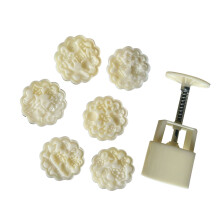 Flower Shape Hand Pressed Mooncakes Mold Ice-The moon is full
