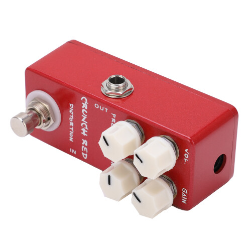 Verzerrungseffekt Metallgehäuse Rot True Bypass 2