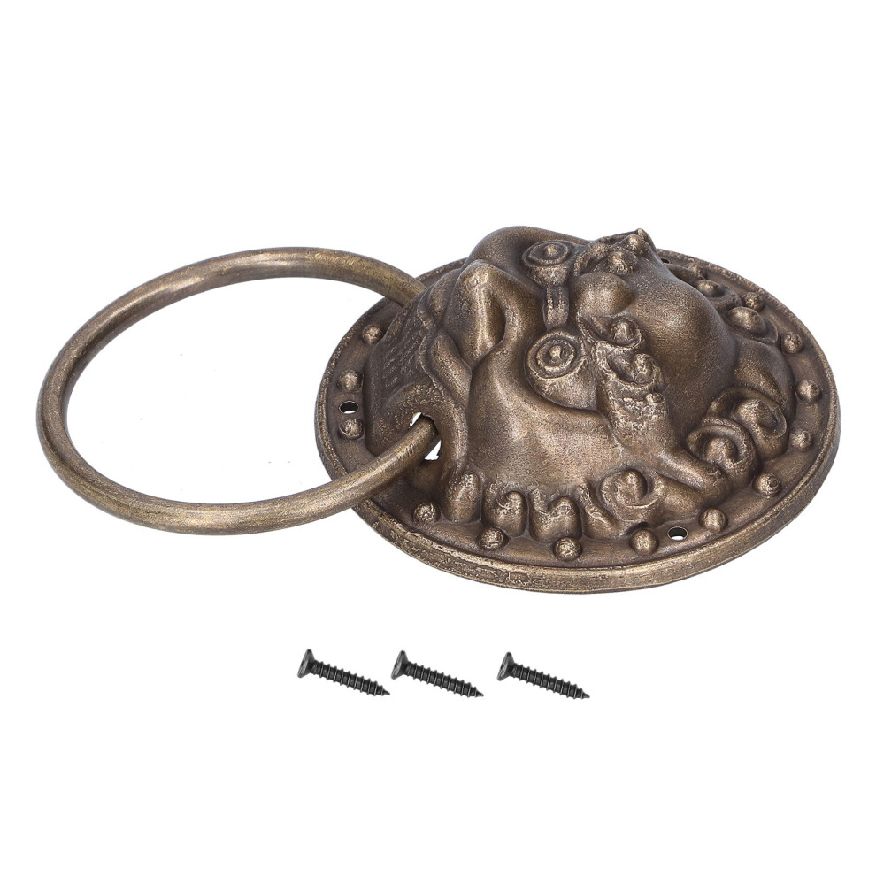 Elegant Antique Lion Head Door Knocker, Solid Brass Construction For Timeless Durability And Charm 9060116399925