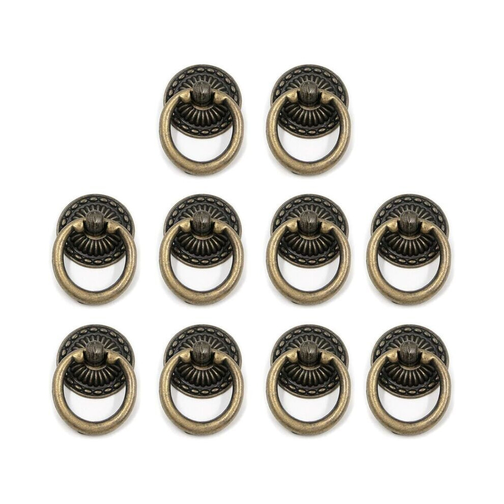 Classic Furniture Upgrade With Antique Ring Knob Pulls, Exquisite Craftsmanship And Antique Simple Appearance For A Rust Proof And Corrosion Resistant 9436597761221