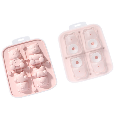 Easily Release Little Dragon Shape Ice Molds Silicone Ice-Pink